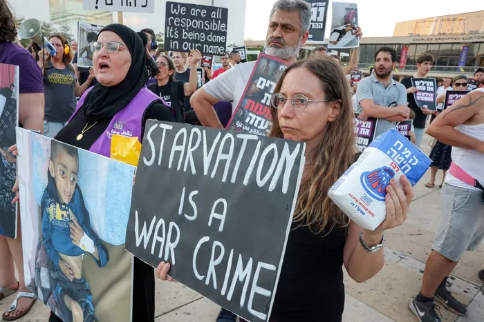 Israeli protest in Tel Aviv over Gaza food shortages
