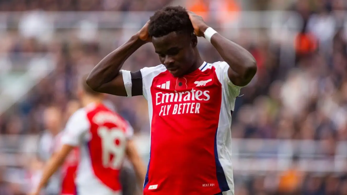 Injury setback for Arsenal as Saka ruled out for four weeks