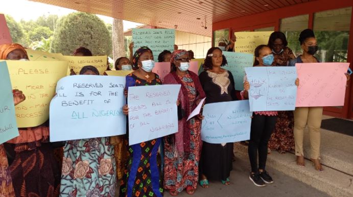 Women protest in Abuja for reserved seats bill